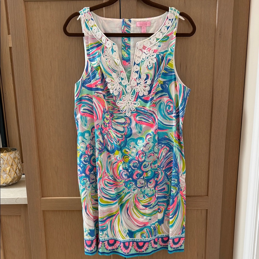 Lilly Pulitzer Sleeveless Vivid Multicolor Printed Shift Dress